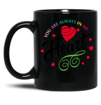 In My Heart Black Coffee Mug