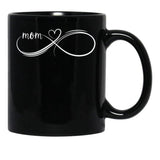 Infinity Mom Mom Mug Gift For Mothers Day Best Mom Ever Mama Mug I Love Mom Sticker Black Coffee Mug - Black