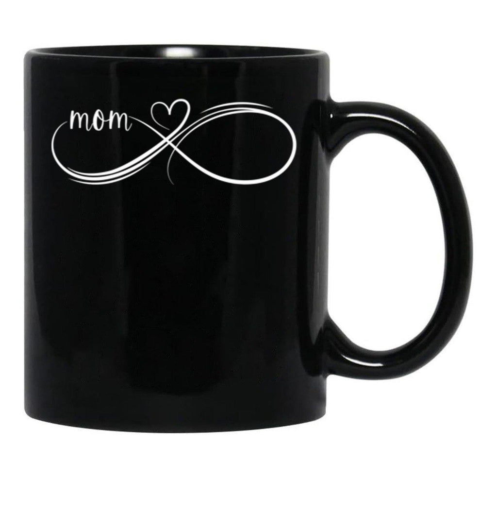 Infinity Mom Mom Mug Gift For Mothers Day Best Mom Ever Mama Mug I Love Mom Sticker Black Coffee Mug - Black