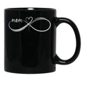 Infinity Mom Mom Mug Gift For Mothers Day Best Mom Ever Mama Mug I Love Mom Sticker Black Coffee Mug - Black