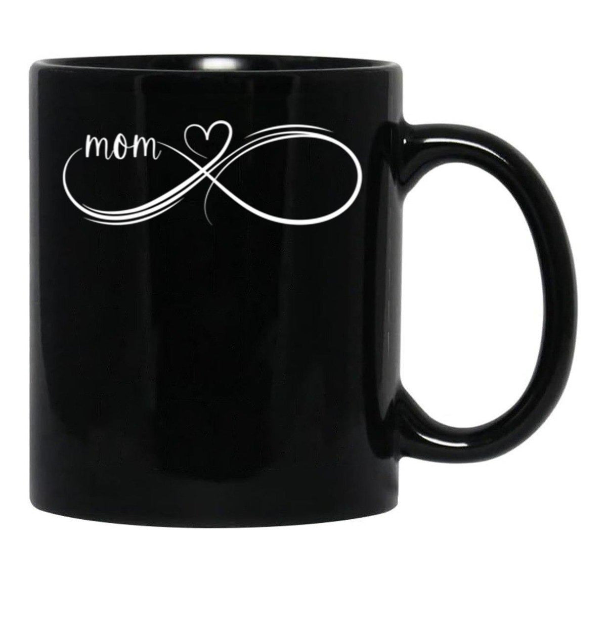 Infinity Mom Mom Mug Gift For Mothers Day Best Mom Ever Mama Mug I Love Mom Sticker Black Coffee Mug - Black