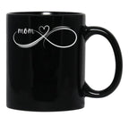 Infinity Mom Mom Mug Gift For Mothers Day Best Mom Ever Mama Mug I Love Mom Sticker Black Coffee Mug - Black