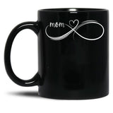 Infinity Mom Mom Mug Gift For Mothers Day Best Mom Ever Mama Mug I Love Mom Sticker Black Coffee Mug