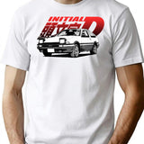 Initial D Manga Ae86 T-Shirt for Men & Women, T-Shirts Graphic Tee - White