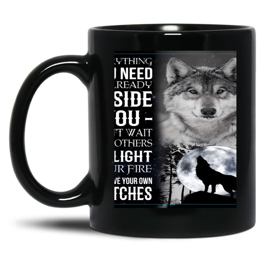 Insede You Black Coffee Mug
