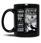 Insede You Black Coffee Mug