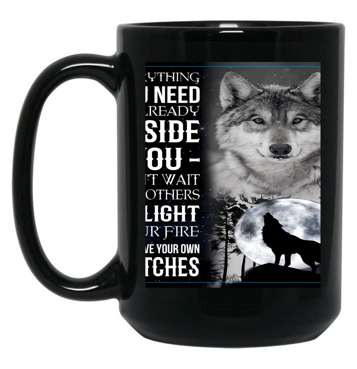 Insede You Black Coffee Mug