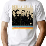 Inspired Derry Girls Minimalist Art T-Shirt for Men & Women, T-Shirts Graphic Tee - White