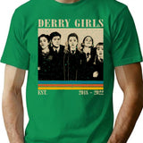 Inspired Derry Girls Minimalist Art T-Shirt for Men & Women, T-Shirts Graphic Tee - Green