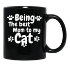 International Cat Day Cat Mom Cat Lover TMug Black Coffee Mug - Black