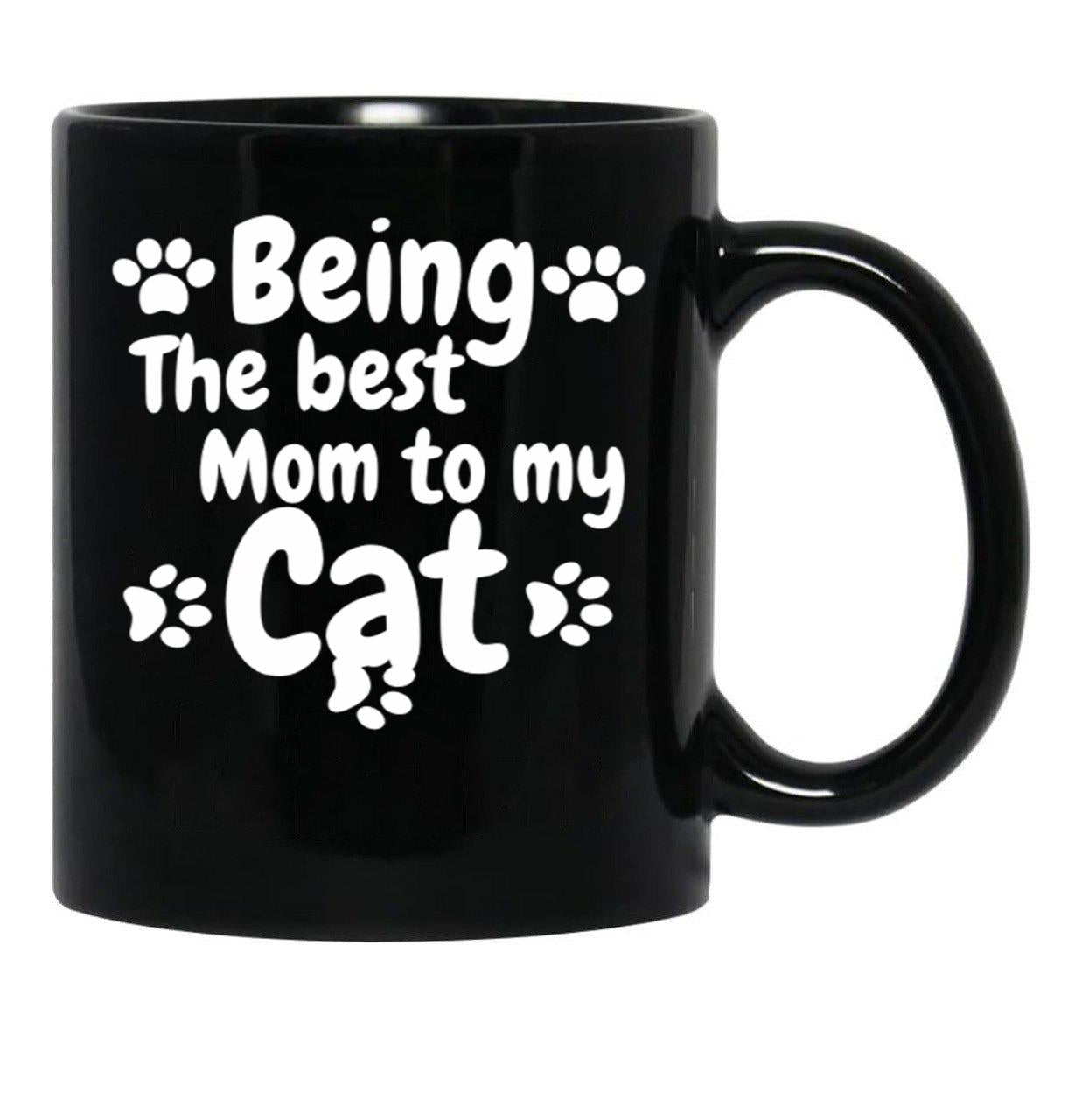 International Cat Day Cat Mom Cat Lover TMug Black Coffee Mug - Black