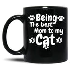 International Cat Day Cat Mom Cat Lover TMug Black Coffee Mug