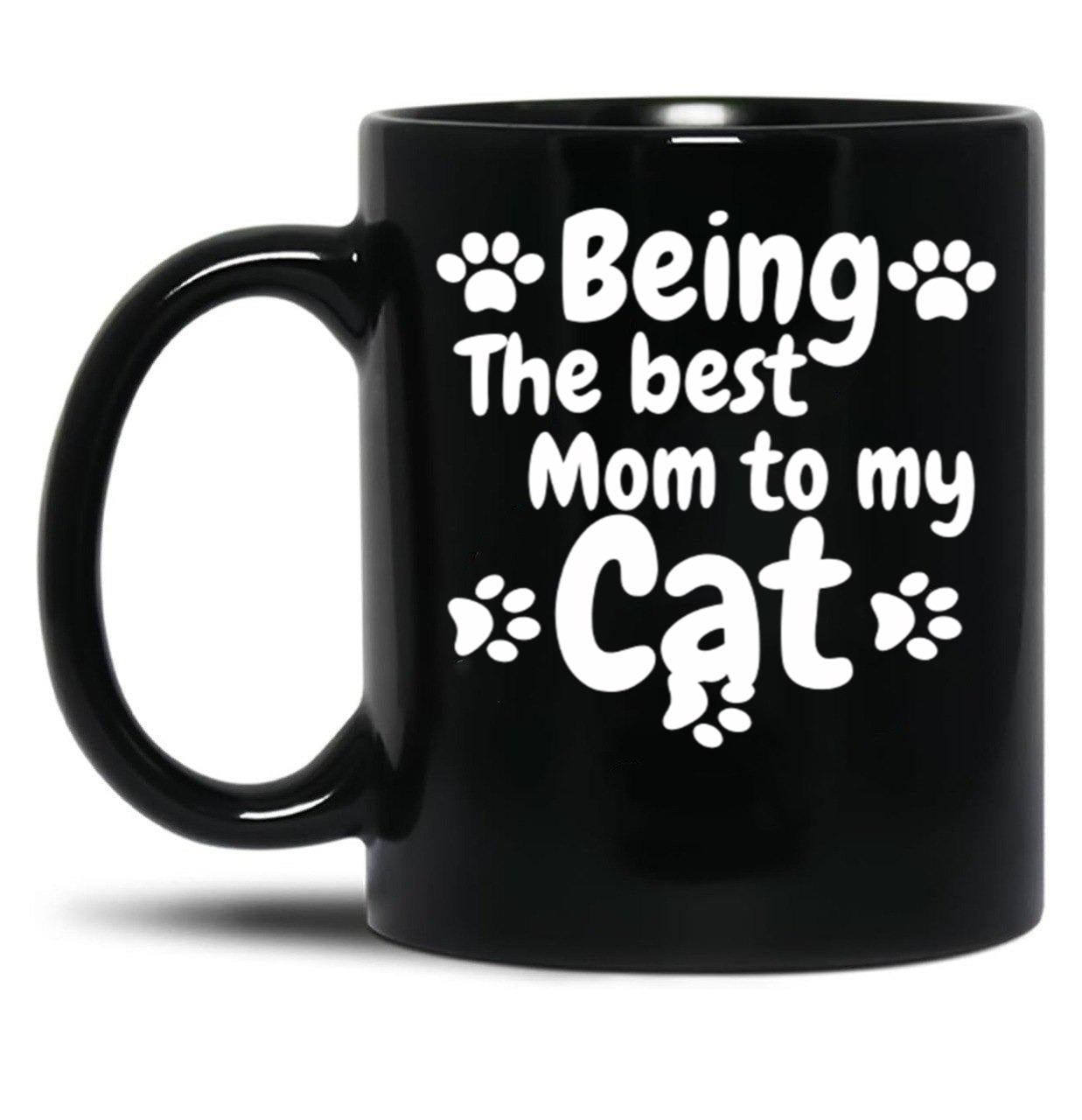 International Cat Day Cat Mom Cat Lover TMug Black Coffee Mug