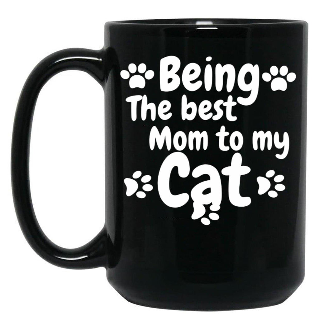 International Cat Day Cat Mom Cat Lover TMug Black Coffee Mug