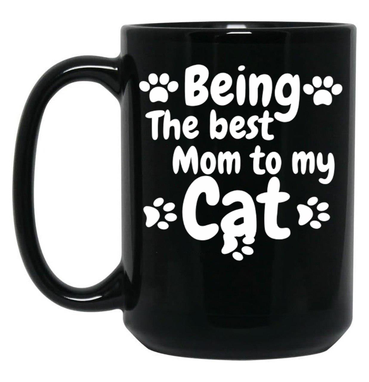 International Cat Day Cat Mom Cat Lover TMug Black Coffee Mug