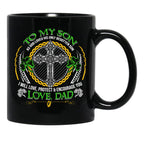 Irish Dad And Son Black Coffee Mug - Black