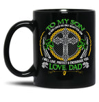 Irish Dad And Son Black Coffee Mug