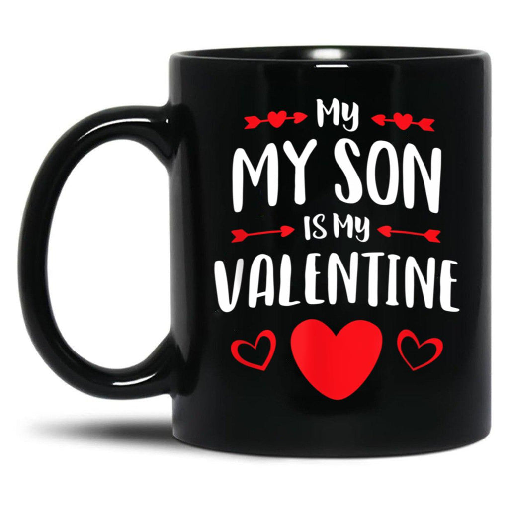 Is My Valentine (1) Black Coffee Mug