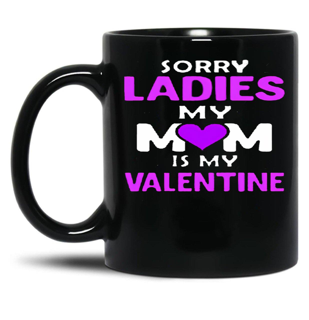 Is My Valentine Black Coffee Mug