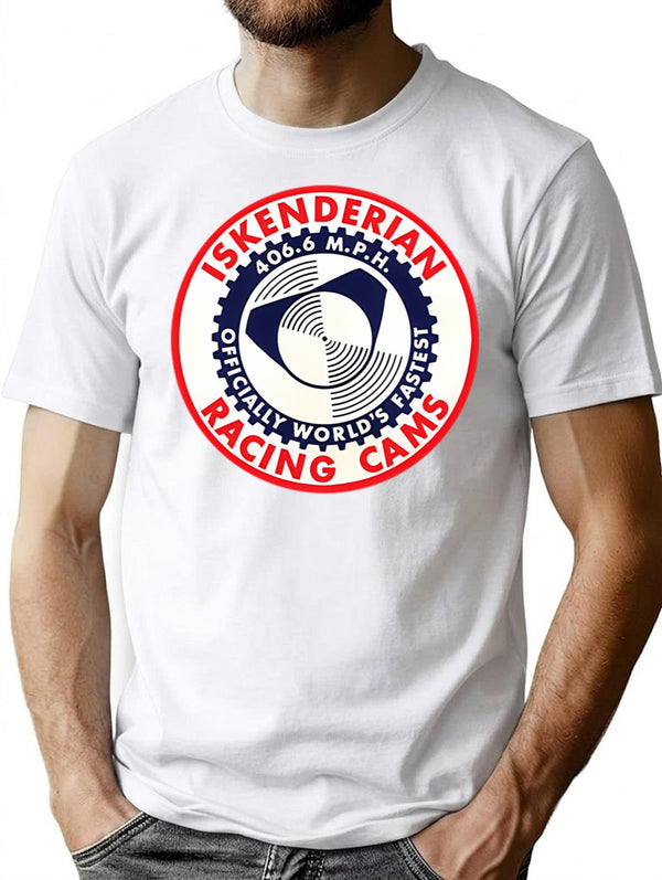 Isky Racing Cams America'S Fastest - Vintage Hot Rod Race Street Car T-Shirt for Men & Women, T-Shirts Graphic Tee - White
