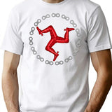Isle Of Man Chain T-Shirt for Men & Women, T-Shirts Graphic Tee - White