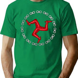 Isle Of Man Chain T-Shirt for Men & Women, T-Shirts Graphic Tee - Green