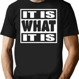 It Is What It Is - Man Woman Funny Gift T-Shirt T-Shirt for Men & Women, T-Shirts Graphic Tee - Black