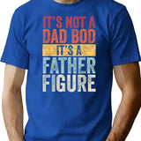 It'S Not A Dad Bod It'S A Father Figure Funny Retro Vintage T-Shirt for Men & Women, T-Shirts Graphic Tee - Blue
