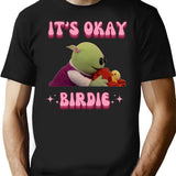 It's Okay Birdie Nanalan Wonderful Girl Premium Heavyweight Cotton T-Shirt - Black