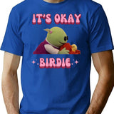 It's Okay Birdie Nanalan Wonderful Girl Premium Heavyweight Cotton T-Shirt - Blue