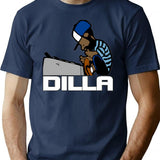 J Dilla Classic T-Shirt for Men & Women, T-Shirts Graphic Tee - Navy