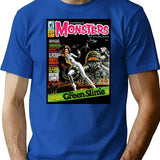 JEEPERS Another Great Famous Monsters of FILMLAND Cover! Essential Premium Heavyweight Cotton T-Shirt - Blue