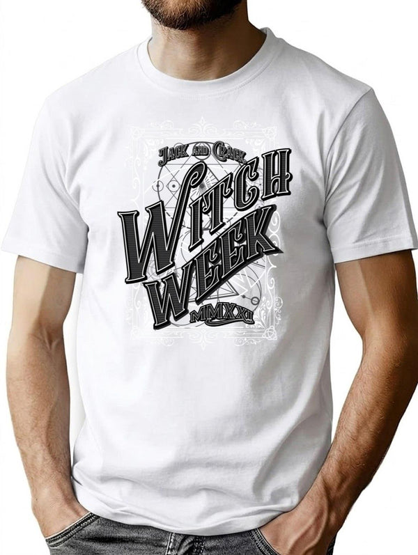 Jack And Crack Witch Week 2021 Vintage Typography Style Tee T-Shirt for Men & Women, T-Shirts Graphic Tee - White