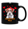 Jack Rusell Mom Valentines Day Dog Mom Mother Day Black Coffee Mug - Black