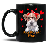 Jack Rusell Mom Valentines Day Dog Mom Mother Day Black Coffee Mug