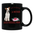 Jack Russell Mom Black Coffee Mug - Black