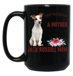 Jack Russell Mom Black Coffee Mug