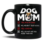 Jack Russell Terrier Dog Mom Black Coffee Mug