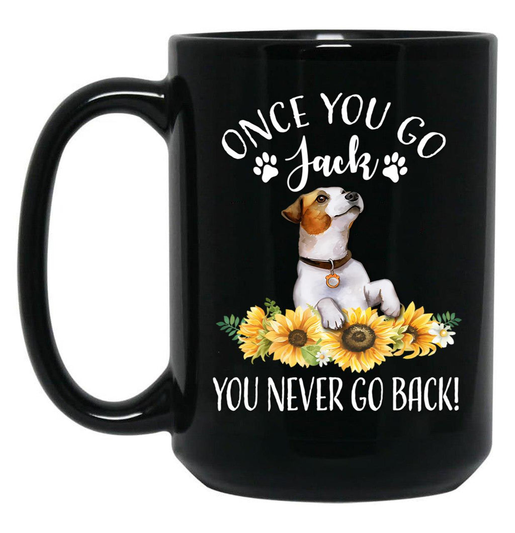 Jack Russell Black Coffee Mug
