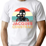 Jacques Cousteau Scuba Diving Legend Funny Quotes Classic 2 T-Shirt for Men & Women, T-Shirts Graphic Tee - White