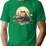 Japanese Frog Vintage T-Shirt for Men & Women, T-Shirts Graphic Tee - Green