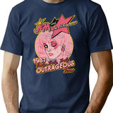 Jem And The Holograms Tour- Distressed T-Shirt for Men & Women, T-Shirts Graphic Tee - Navy