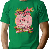 Jem And The Holograms Tour- Distressed T-Shirt for Men & Women, T-Shirts Graphic Tee - Green