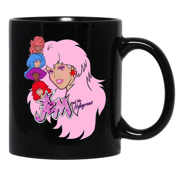 Jem and The Holograms Classic Black Coffee Mug, Gift Coffee Mug - Black