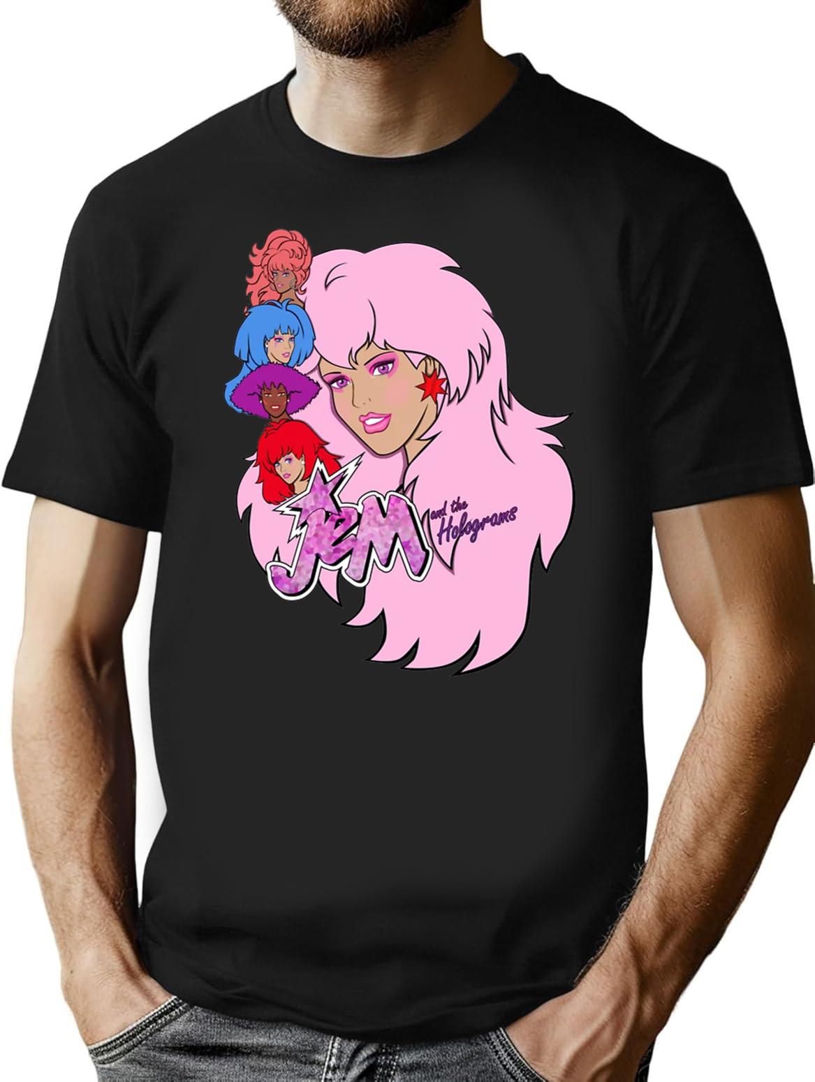 Jem and The Holograms Classic Premium Heavyweight Cotton T-Shirt - Black