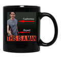 Jerma985 is A Man Black Coffee Mug, Gift Coffee Mug - Black