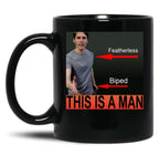 Jerma985 is A Man Black Coffee Mug, Gift Coffee Mug