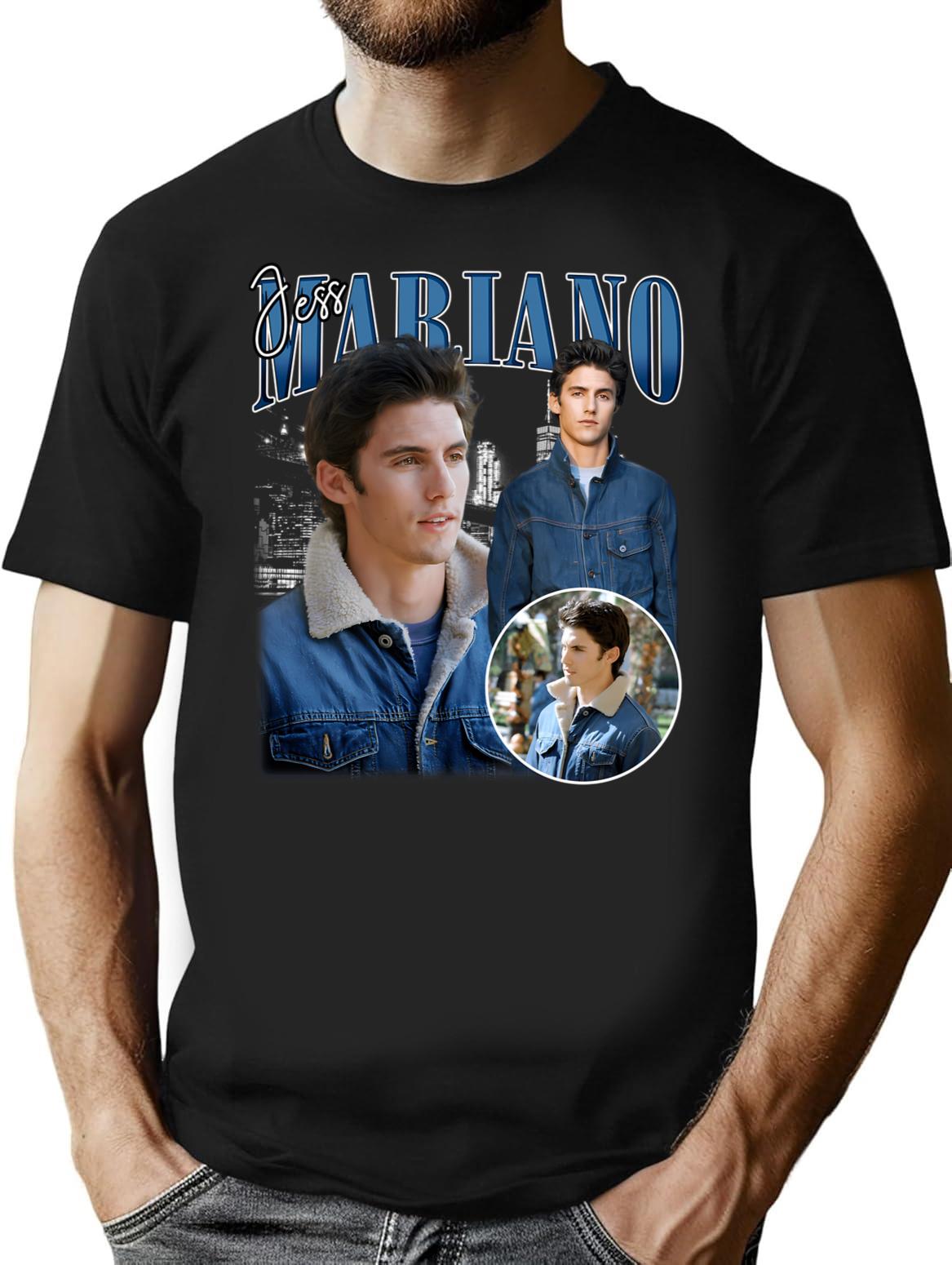 Jess Mariano Signature Vintage Retro Style T-Shirt for Men & Women, T-Shirts Graphic Tee - Black
