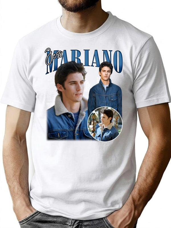 Jess Mariano Signature Vintage Retro Style T-Shirt for Men & Women, T-Shirts Graphic Tee - White