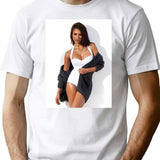 Jessica Alba Sexy Premium Heavyweight Cotton T-Shirt - White